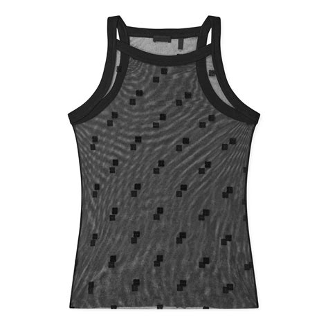 Slim tank top in 4G jacquard 